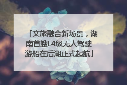 文旅融合新场景，湖南首艘L4级无人驾驶游船在后湖正式起航