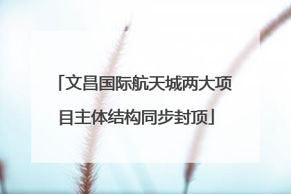 文昌国际航天城两大项目主体结构同步封顶