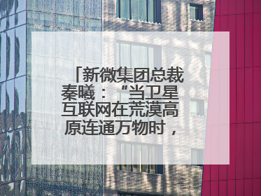新微集团总裁秦曦：“当卫星互联网在荒漠高原连通万物时，成都的创新故事才真正开始”