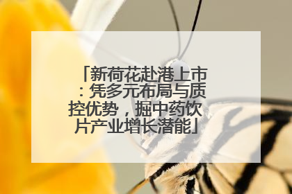 新荷花赴港上市：凭多元布局与质控优势，掘中药饮片产业增长潜能