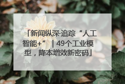 新闻纵深·追踪“人工智能+”｜49个工业模型，降本增效新密码