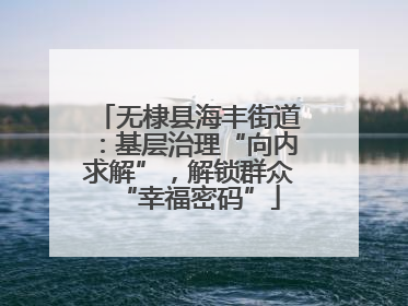 无棣县海丰街道：基层治理“向内求解”，解锁群众“幸福密码”