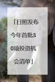 日照发布今年首批30项投资机会清单
