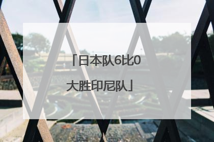 日本队6比0大胜印尼队