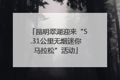 昆明翠湖迎来“5.31公里无烟迷你马拉松”活动