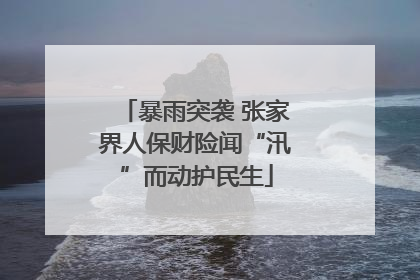 暴雨突袭 张家界人保财险闻“汛”而动护民生