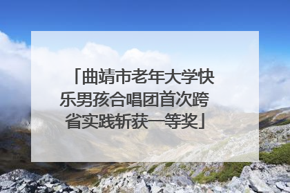 曲靖市老年大学快乐男孩合唱团首次跨省实践斩获一等奖