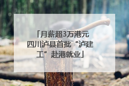 月薪超3万港元 四川泸县首批“泸建工”赴港就业