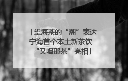 望海茶的“潮”表达 宁海首个本土新茶饮“又喝那茶”亮相