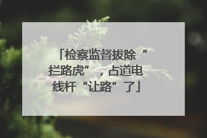 检察监督拔除“拦路虎”，占道电线杆“让路”了