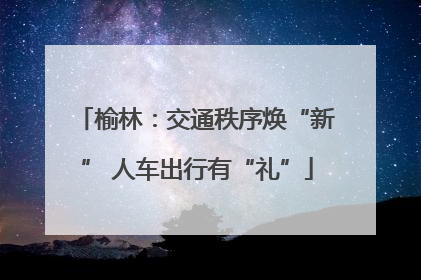 榆林：交通秩序焕“新” 人车出行有“礼”