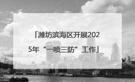 潍坊滨海区开展2025年“一喷三防”工作