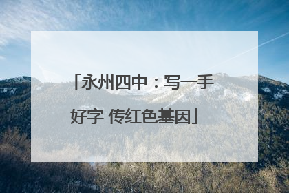 永州四中：写一手好字 传红色基因