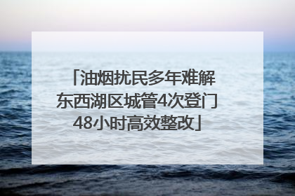油烟扰民多年难解 东西湖区城管4次登门48小时高效整改