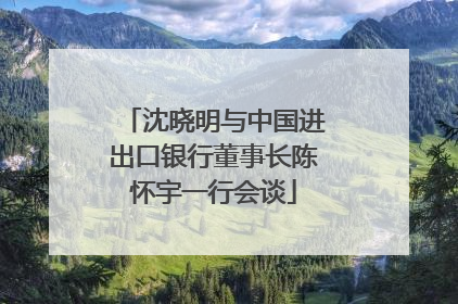 沈晓明与中国进出口银行董事长陈怀宇一行会谈