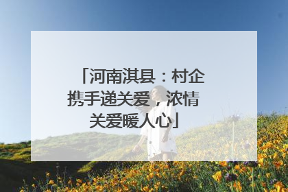 河南淇县：村企携手递关爱，浓情关爱暖人心