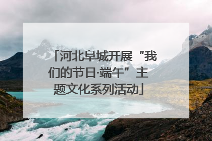 河北阜城开展“我们的节日·端午”主题文化系列活动
