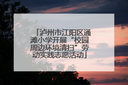泸州市江阳区通滩小学开展“校园周边环境清扫”劳动实践志愿活动