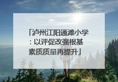 泸州江阳通滩小学：以评促改强根基 素质质量再提升
