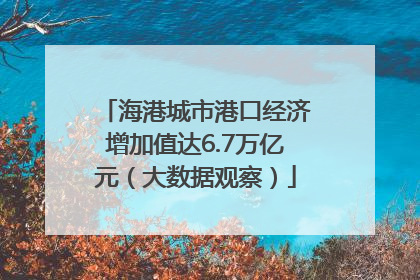 海港城市港口经济增加值达6.7万亿元（大数据观察）