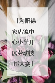 海阳徐家店镇中心小学开展劳动技能大赛
