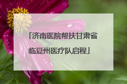 济南医院帮扶甘肃省临夏州医疗队启程