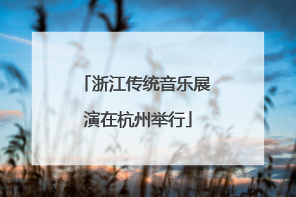 浙江传统音乐展演在杭州举行