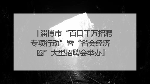 淄博市“百日千万招聘专项行动”暨“省会经济圈”大型招聘会举办