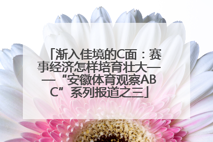 渐入佳境的C面：赛事经济怎样培育壮大——“安徽体育观察ABC”系列报道之三