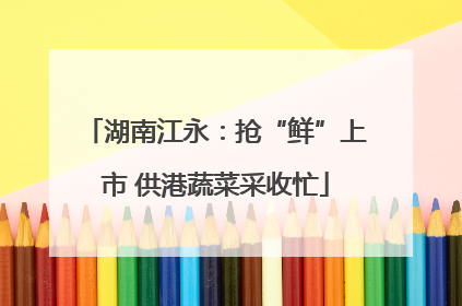 湖南江永：抢“鲜”上市 供港蔬菜采收忙