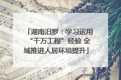 湖南汨罗：学习运用“千万工程”经验 全域推进人居环境提升