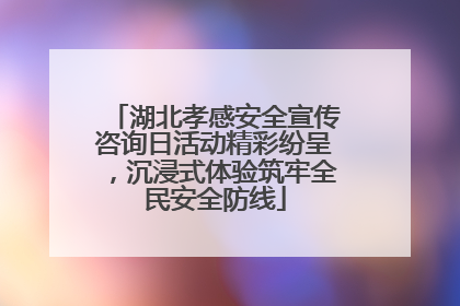 湖北孝感安全宣传咨询日活动精彩纷呈，沉浸式体验筑牢全民安全防线