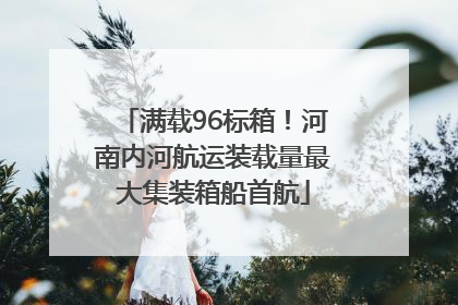 满载96标箱！河南内河航运装载量最大集装箱船首航