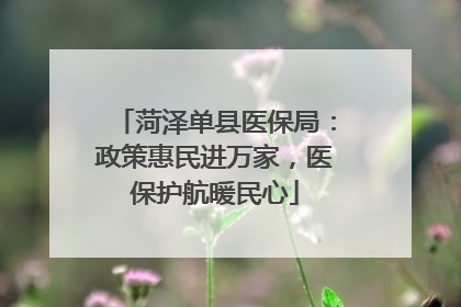 菏泽单县医保局：政策惠民进万家，医保护航暖民心