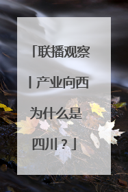 联播观察丨产业向西 为什么是四川？