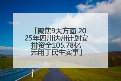 聚焦9大方面 2025年四川达州计划安排资金105.78亿元用于民生实事