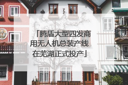 腾盾大型四发商用无人机总装产线在芜湖正式投产