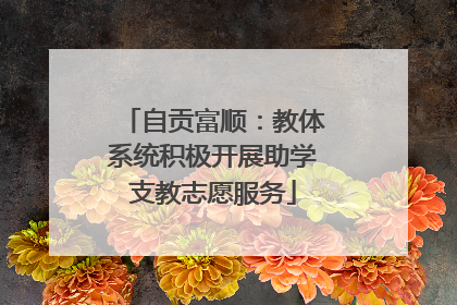 自贡富顺：教体系统积极开展助学支教志愿服务