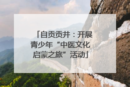 自贡贡井：开展青少年“中医文化启蒙之旅”活动