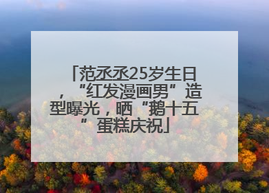 范丞丞25岁生日，“红发漫画男”造型曝光，晒“鹅十五”蛋糕庆祝
