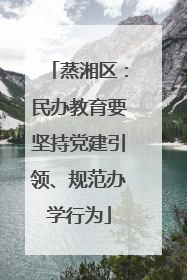 蒸湘区：民办教育要坚持党建引领、规范办学行为