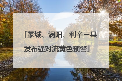 蒙城、涡阳、利辛三县发布强对流黄色预警