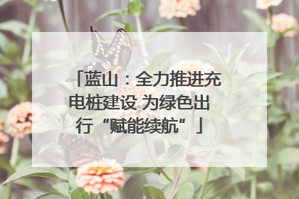 蓝山：全力推进充电桩建设 为绿色出行“赋能续航”