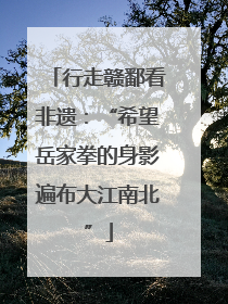 行走赣鄱看非遗：“希望岳家拳的身影遍布大江南北”