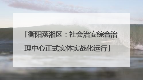 衡阳蒸湘区：社会治安综合治理中心正式实体实战化运行