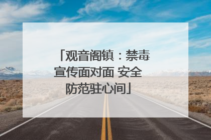 观音阁镇：禁毒宣传面对面 安全防范驻心间