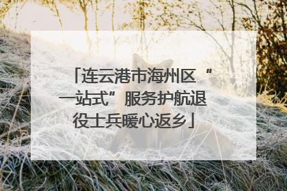 连云港市海州区“一站式”服务护航退役士兵暖心返乡