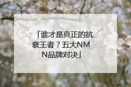 谁才是真正的抗衰王者？五大NMN品牌对决