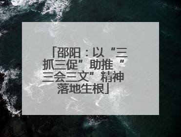 邵阳：以“三抓三促”助推“三会三文”精神落地生根