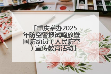 重庆举办2025年防空警报试鸣放暨国防动员（人民防空）宣传教育活动